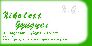nikolett gyugyei business card