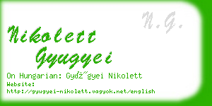 nikolett gyugyei business card